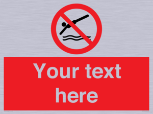 Custom prohibition no diving